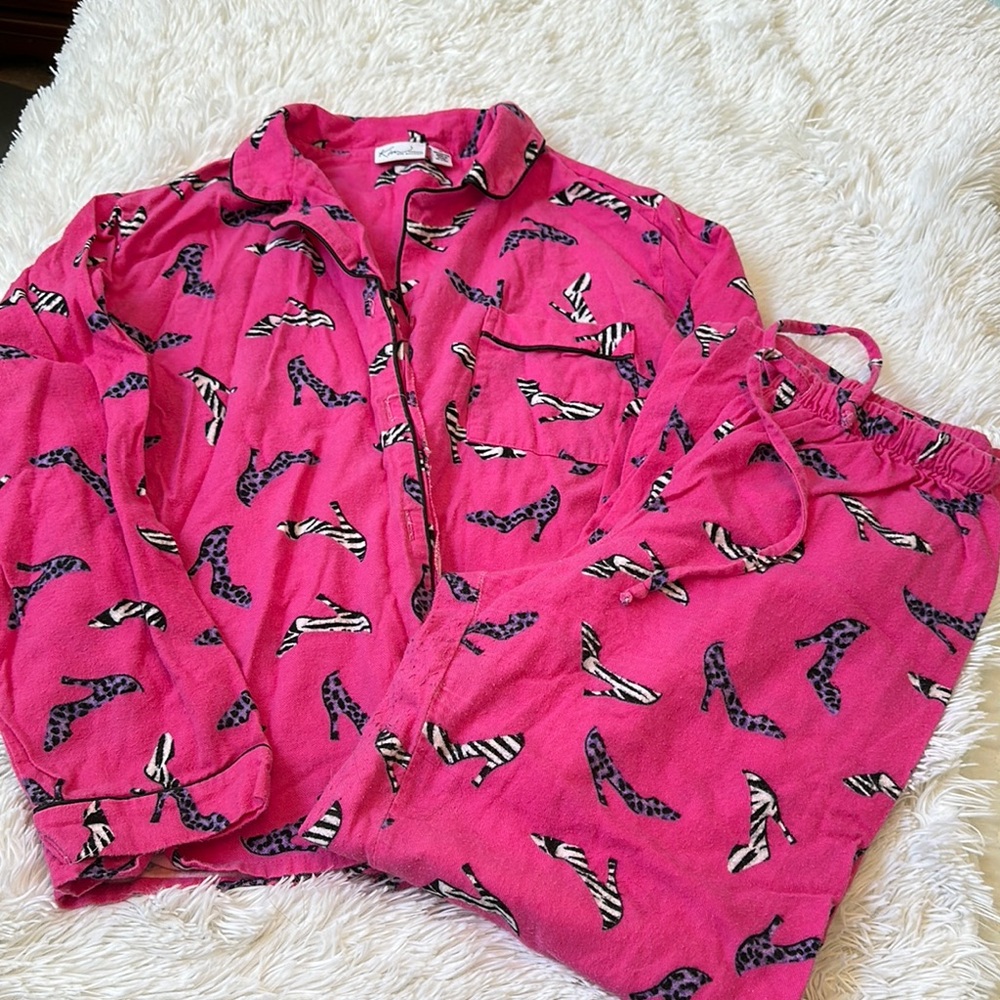 Pink Pajamas with Shoe Print